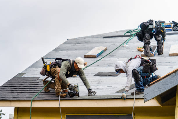 Professional Gutter Installation technician working in Equinunk, PA